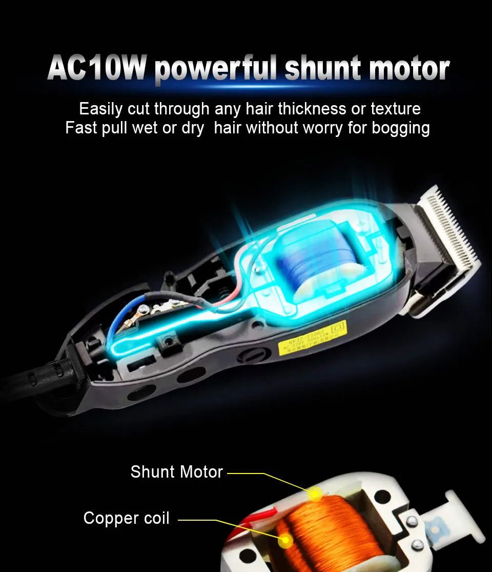 Professional 10W Classical Taper Level Hair Clipper Corded Trimmer