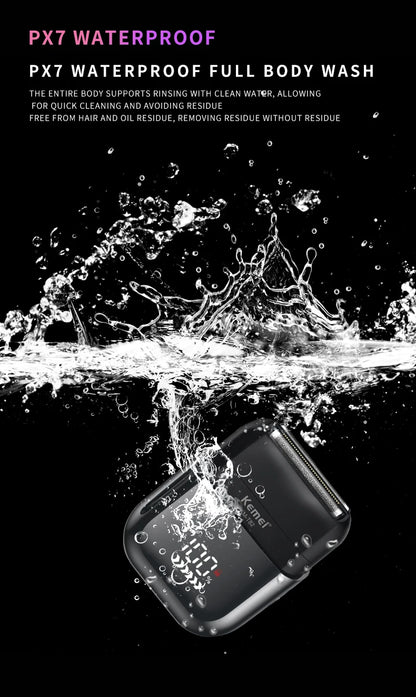 KEMEI km-t82 Usb Reciprocating Electric Shaver Washable Digital Display