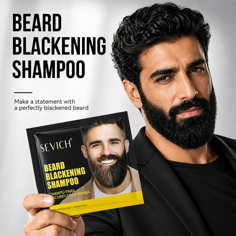Health Natural Hair Dye Black Beard Shampoo Beard Paint
