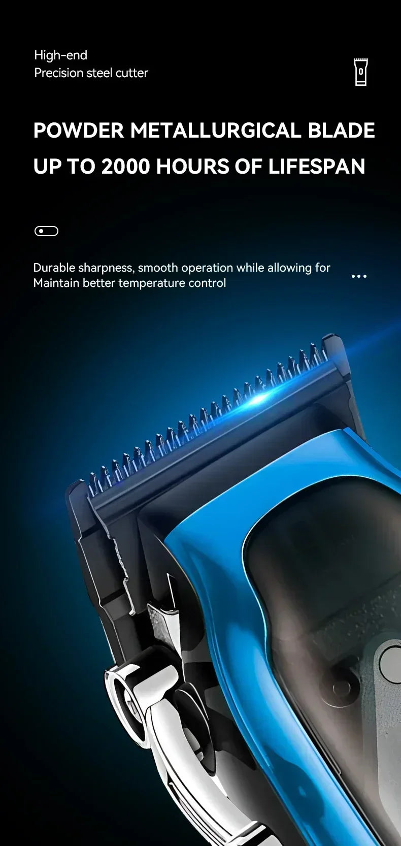 Kemei Km-1763 Fully Automatic Professional Men's Hair Clipper