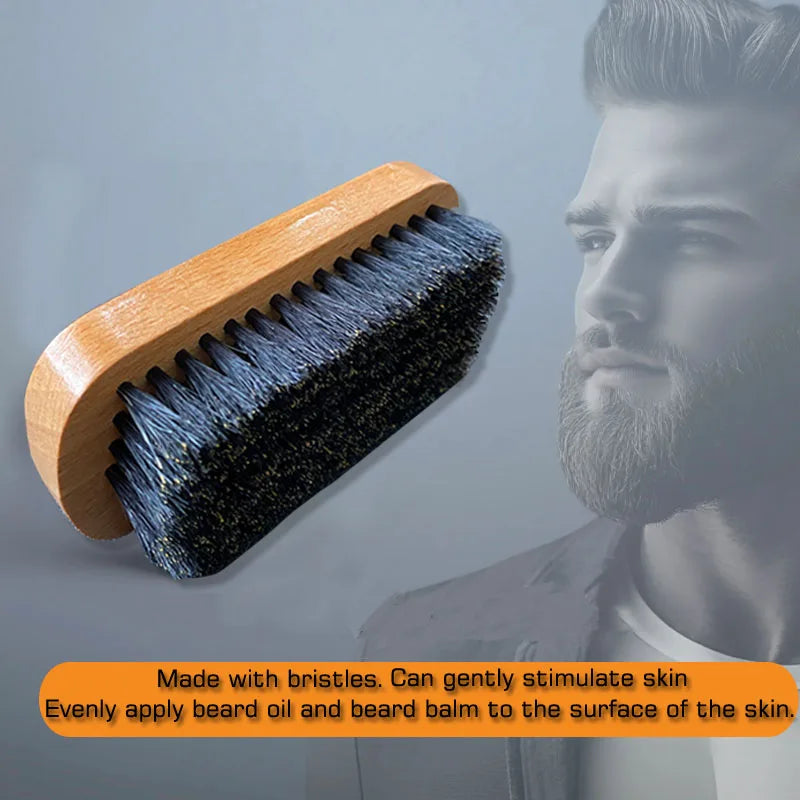 Men's beard grooming set beard brush bristle