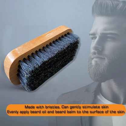 Men's beard grooming set beard brush bristle