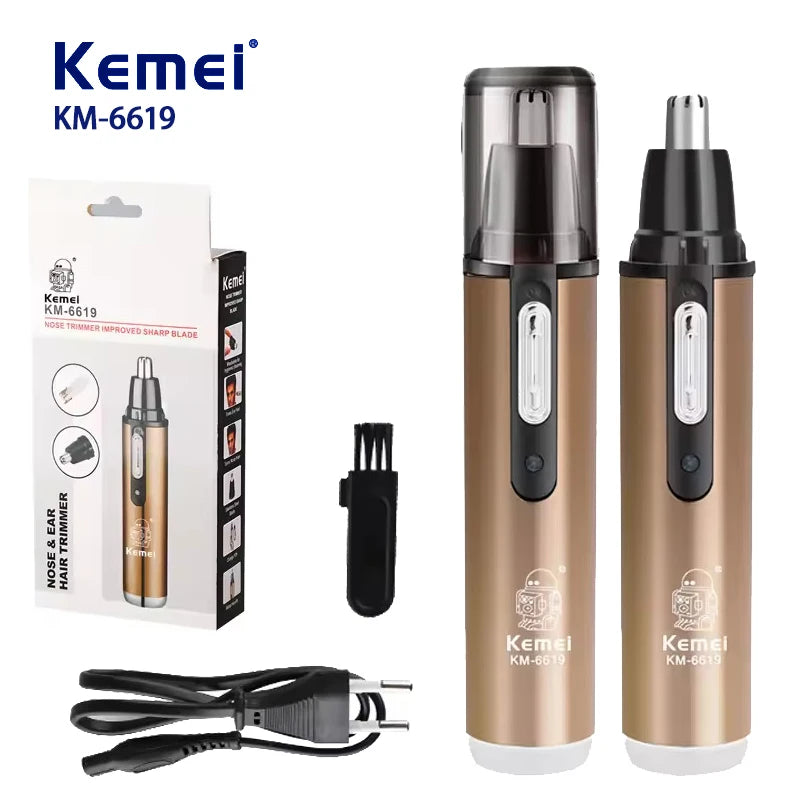 KEMEI KM-6619 electric nose hair trimmer rechargeable