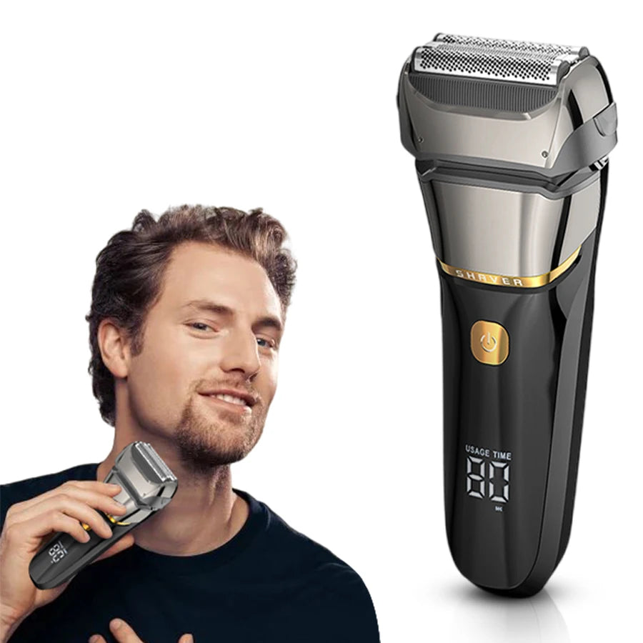 Men's electric shaver reciprocating aluminum foil shaver