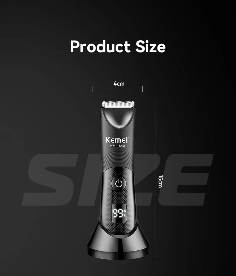Kemei Electric Groin Ball Hair Trimmer Waterproof Clippers Razor