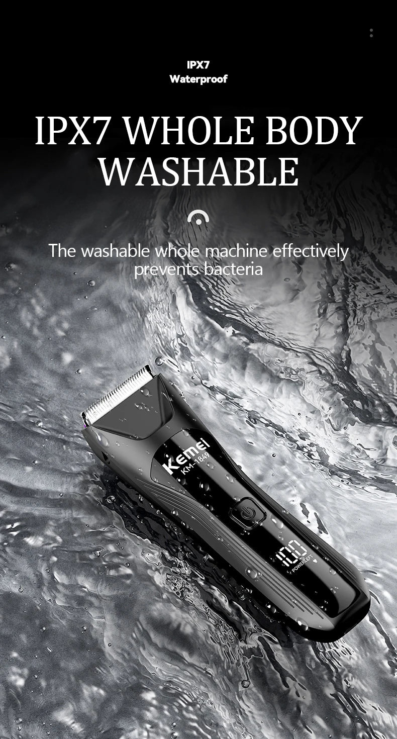 KEMEI fast charging digital washable personal trimmer KM-1849