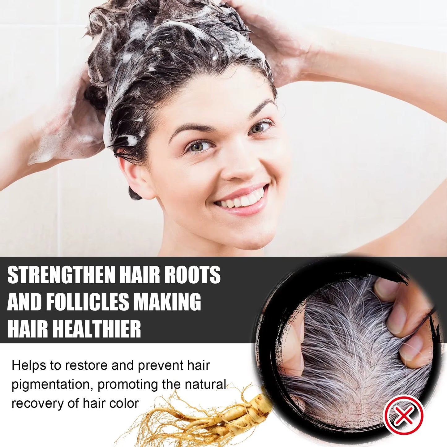 Darkening Hair Soap Deep Cleansing Blackening Beard Shampoo