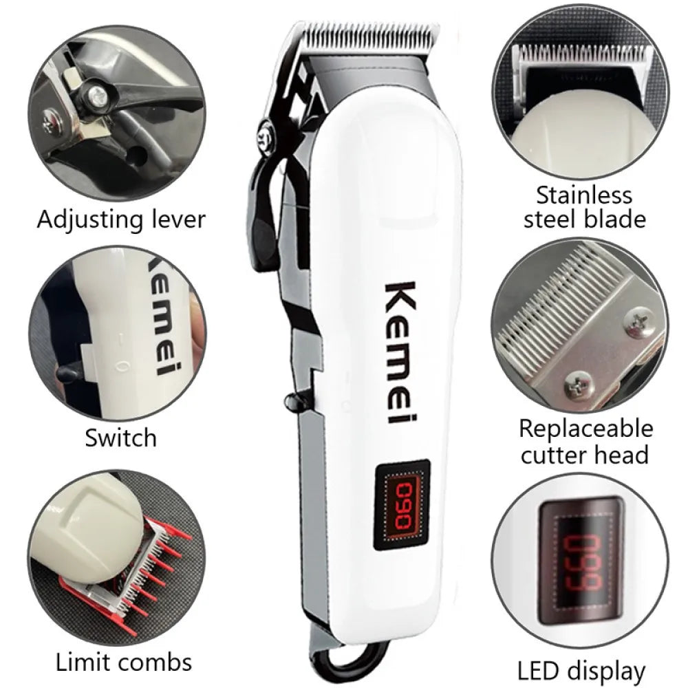 Electric Hair Clipper Hair Cut Maching Wireless Trimmer
