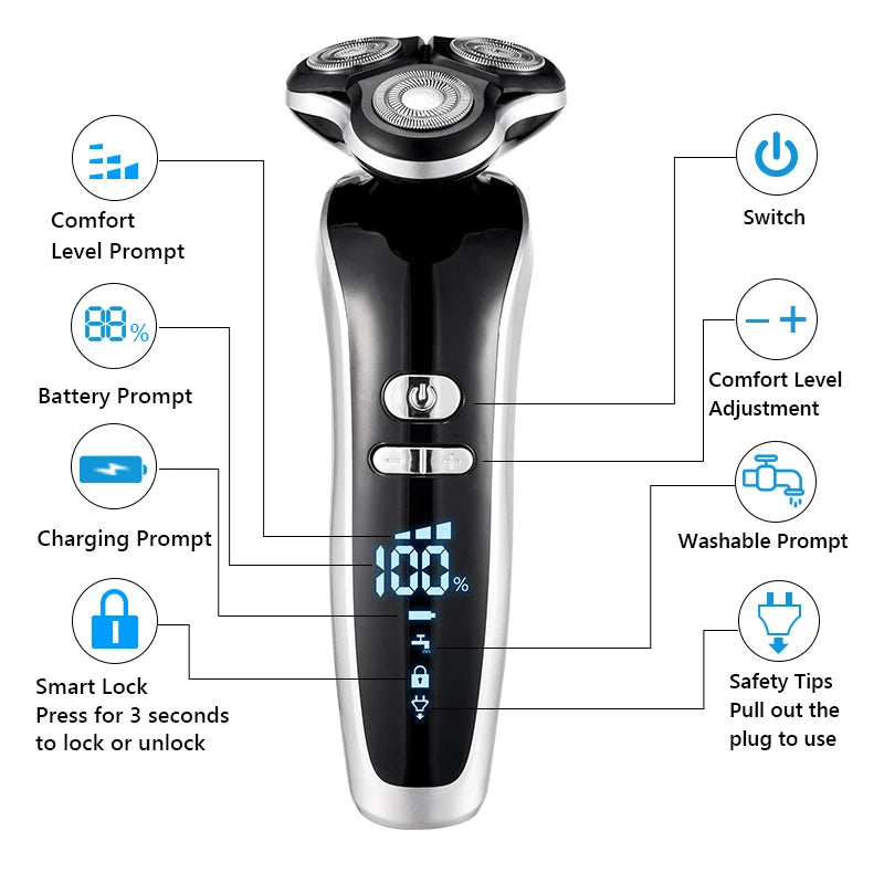 New Electric Shaver For Men 4D Electric Beard Trimmer For Men