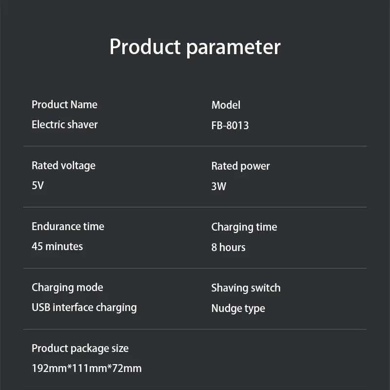 3-in-1 Electric Shaver Multi Functional Waterproof Men's Smart Trimmer