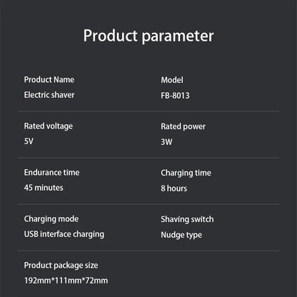 3-in-1 Electric Shaver Multi Functional Waterproof Men's Smart Trimmer