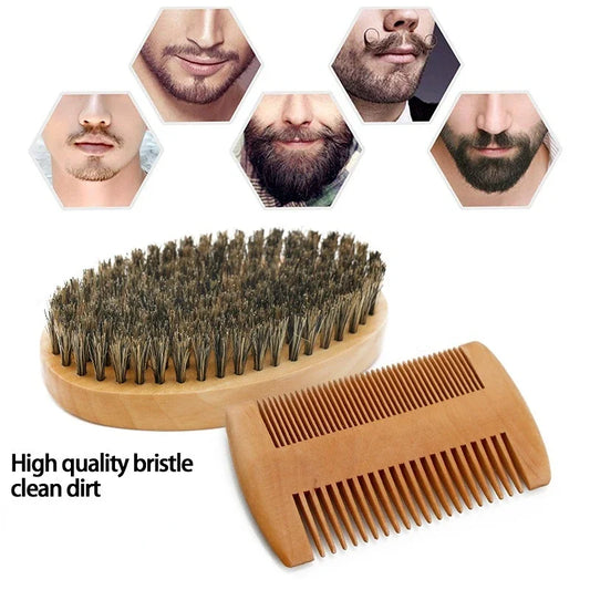 Boar Bristle Men's Shaving Brush Portable Natural Beard Brush