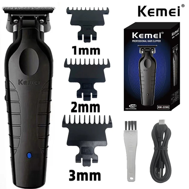 Kemei 2299 Barber Cordless Hair Trimmer Clipper