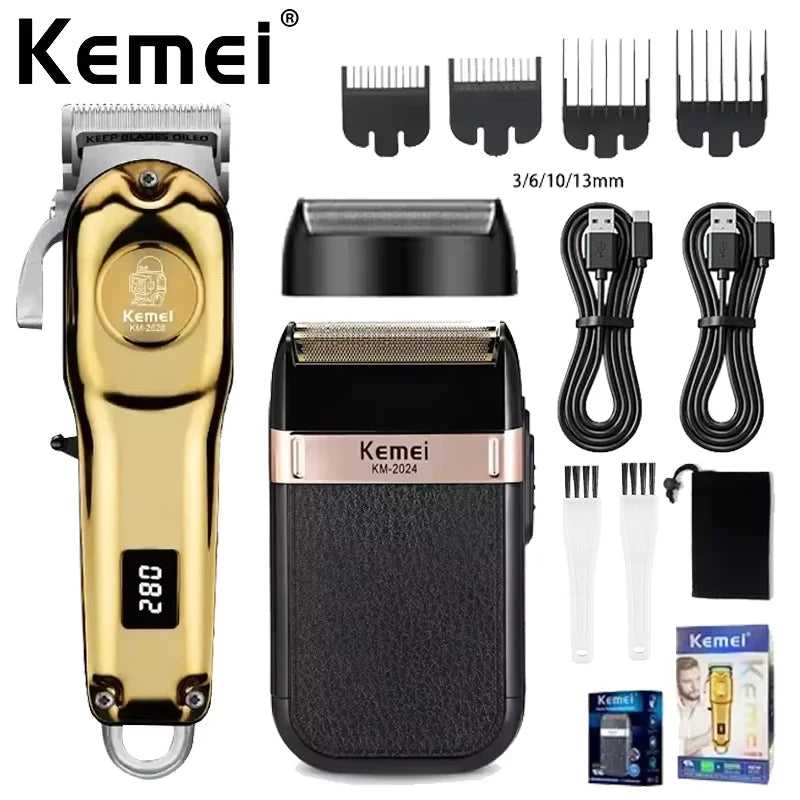 Kemei KM-2628 KM-678 KM-2024 USB Rechargeable Hair Clipper