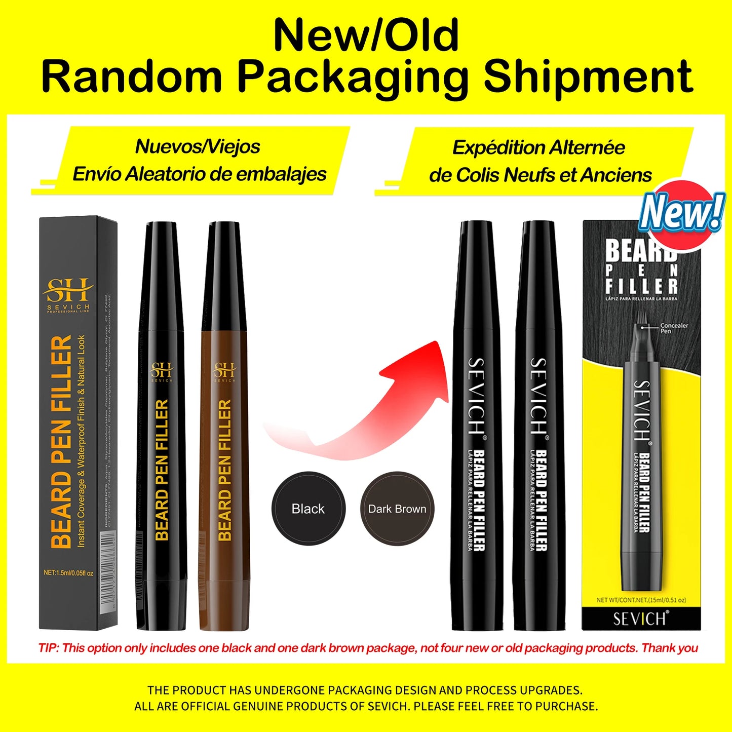 Beard Filling Pen Kit Beard Enhancer Brush Beard Coloring