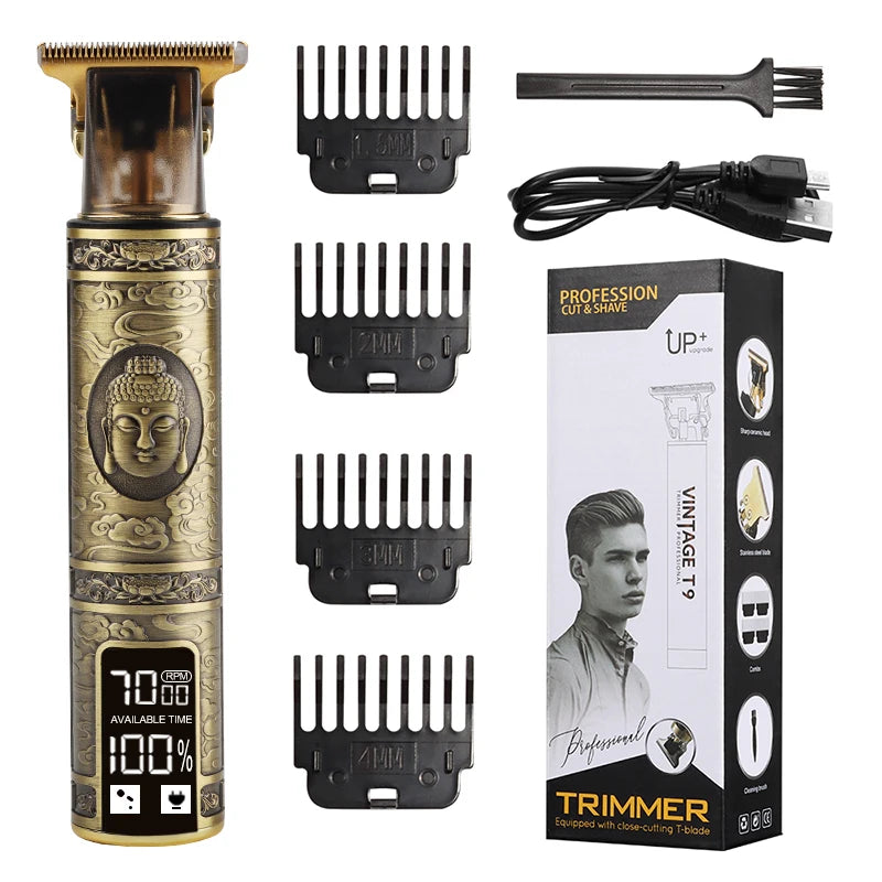 T9 Electric Hair Trimmer LCD Intelligent Display