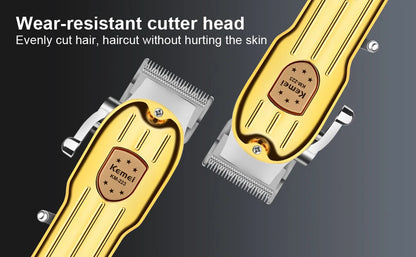 KEMEI Professional Men's Hair Clippers Zero Gapped Gold km-223