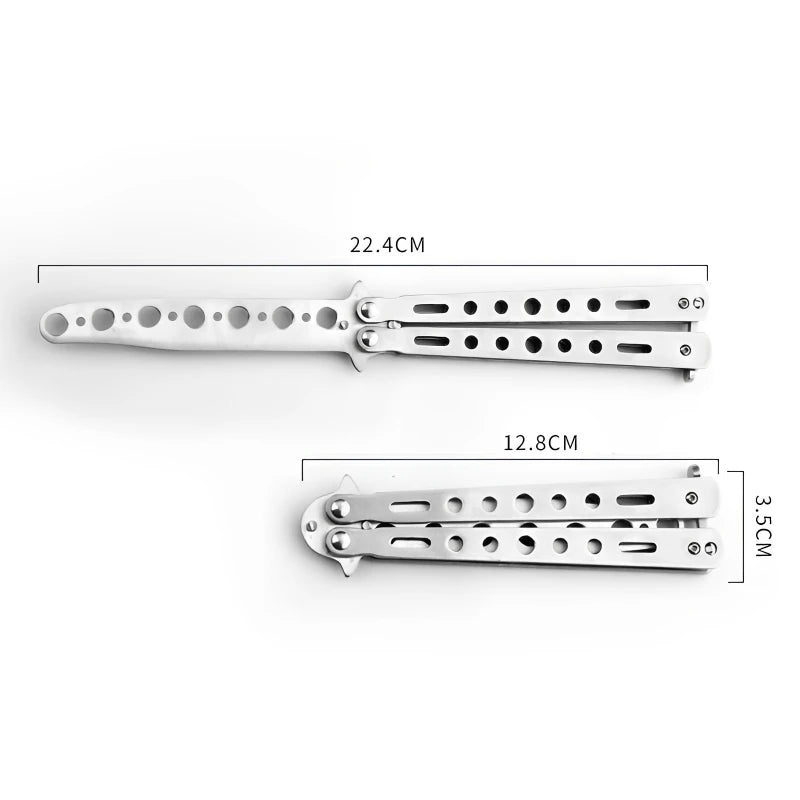 Foldable Comb Stainless Steel Practice Training Butterfly Comb
