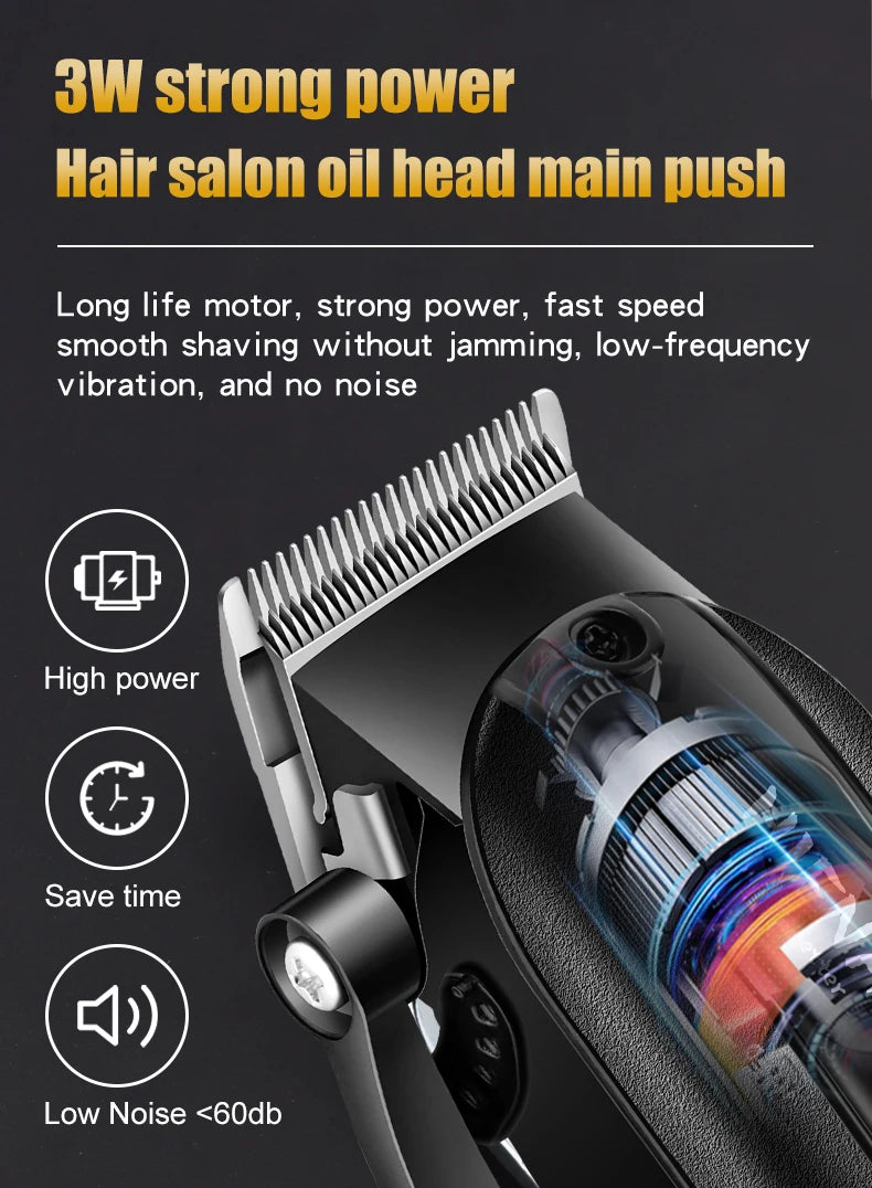 HIENA Hair Clippers 1200mah Powerful Battery Electric hair Trimmer