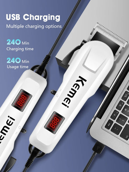 Kemei-809A Professional Hair Trimmer Adjustable Electric Clipper