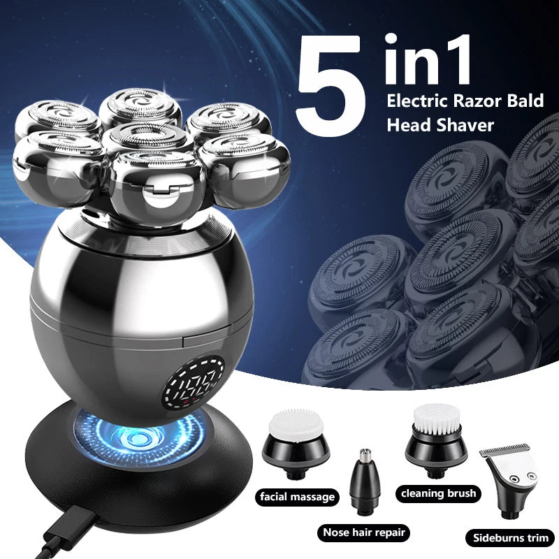 Electric Shaver 7D Floating Cutter Head Base Beard Trimmer