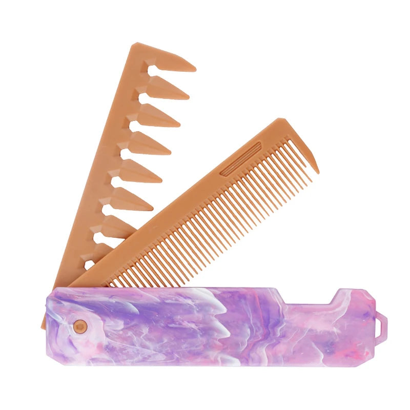 Double/Triple Tooth Portable Folding Hair Comb