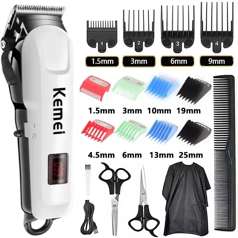 Kemei KM-809A Professional Hair Clipper Adjustable Hair Trimmer