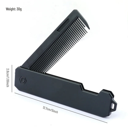 3 in 1 Pocket Folding Combs Plastic Wide Tooth Head Comb
