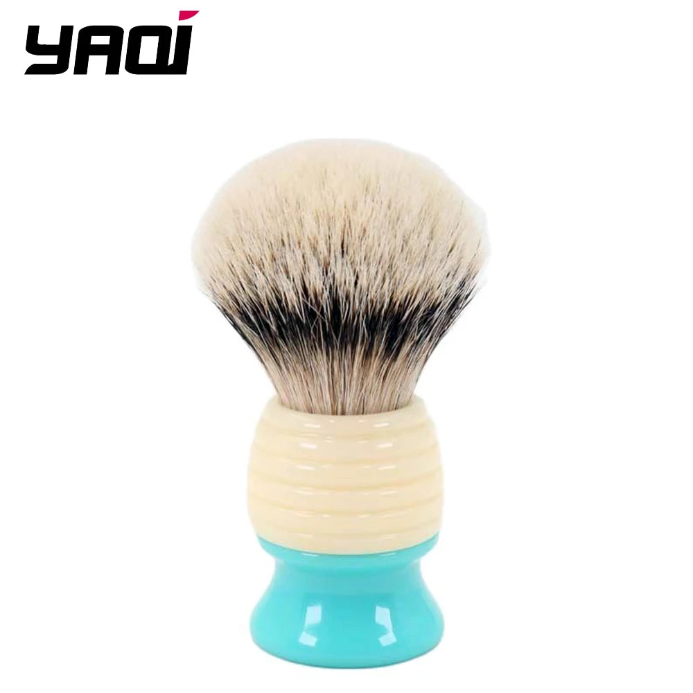 YAQI 24mm Silvertip Badger Hair knots Mens  Brush