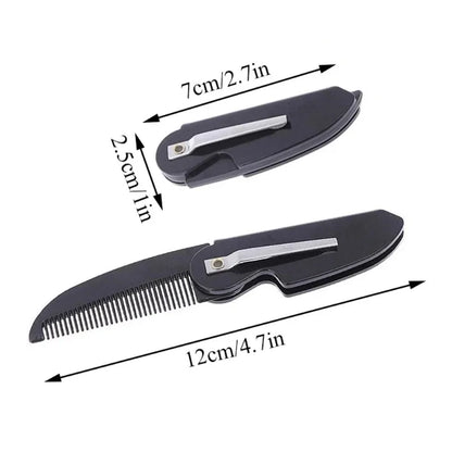 Portable Folding Beard Comb Mustache Comb Small Pocket