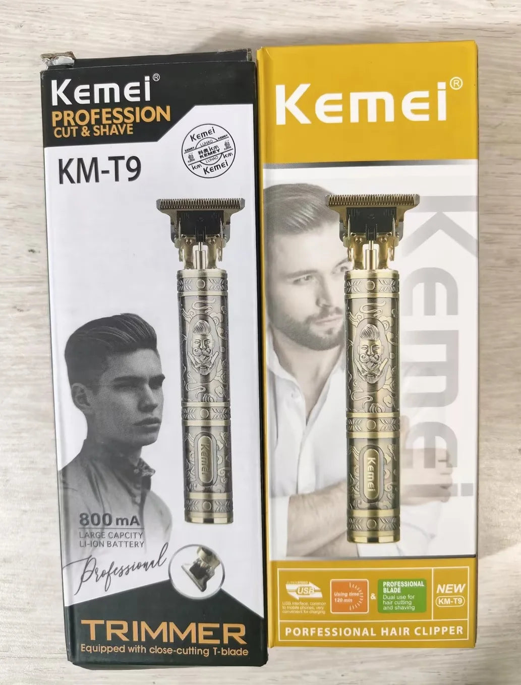 Kemei Electric Hair Clipper Cordless Trimmer T Shape Blade KM-T9