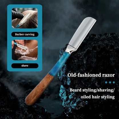 1Pc New Pro Wood Handle Baber Straight Razor Beard Shaving