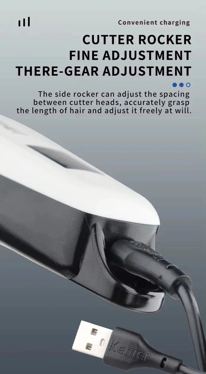 Kemei KM-PG809A KM-PG232 LCD USB Charging Hair Clipper