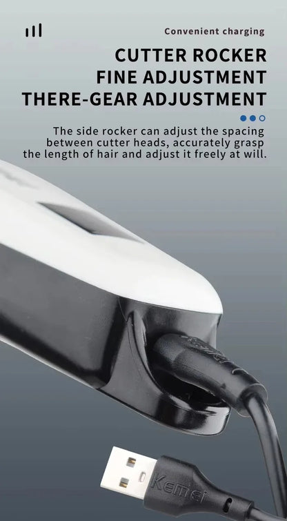 Kemei KM-PG809A KM-PG232 LCD USB Charging Hair Clipper