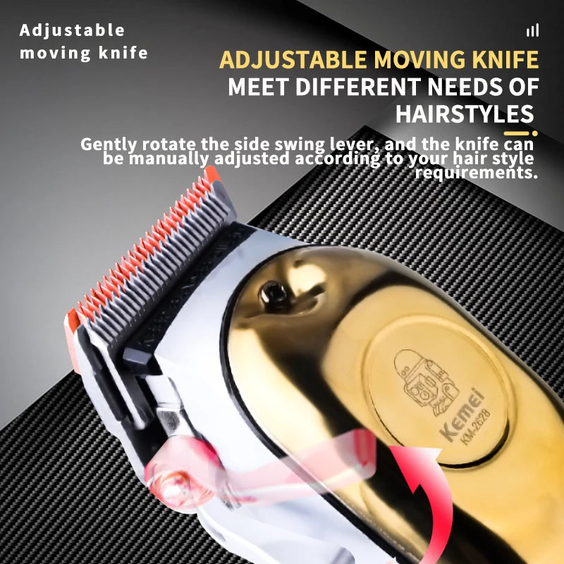 Kemei Professional Hair Clippers Barber Electric Cordless Trimmer