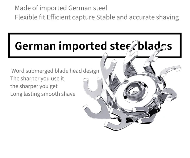 Magnetic Colorful Electric Shaver Double Floating Head Mini Beard Knife