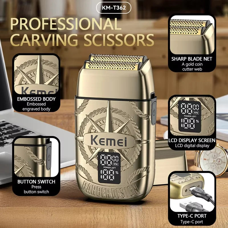 Kemei T362 8500RPM High Speed Dural Blades Trimmers
