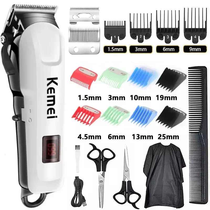 Kemei KM-809A Professional Hair Clipper Adjustable Hair Trimmer