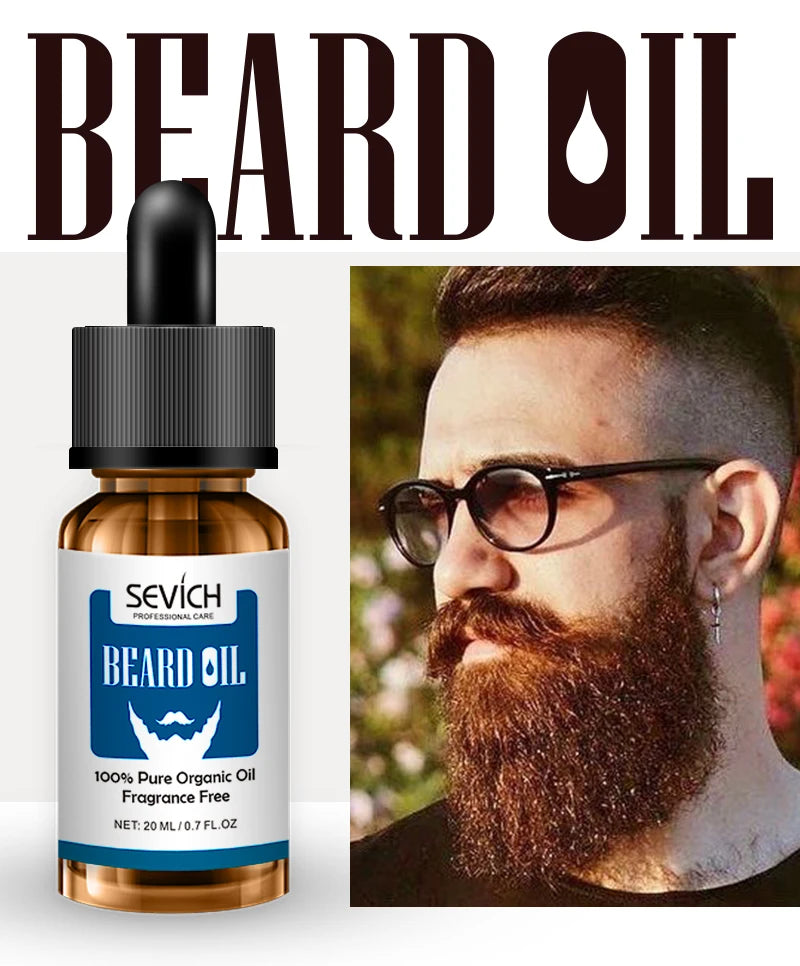 Sevich Men's Beard Growth Oil Care Products Beard Dyeing Cream Kit