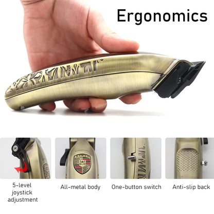 KM2230 2236 Professional Full Metal Electric Cordless Clipper Set