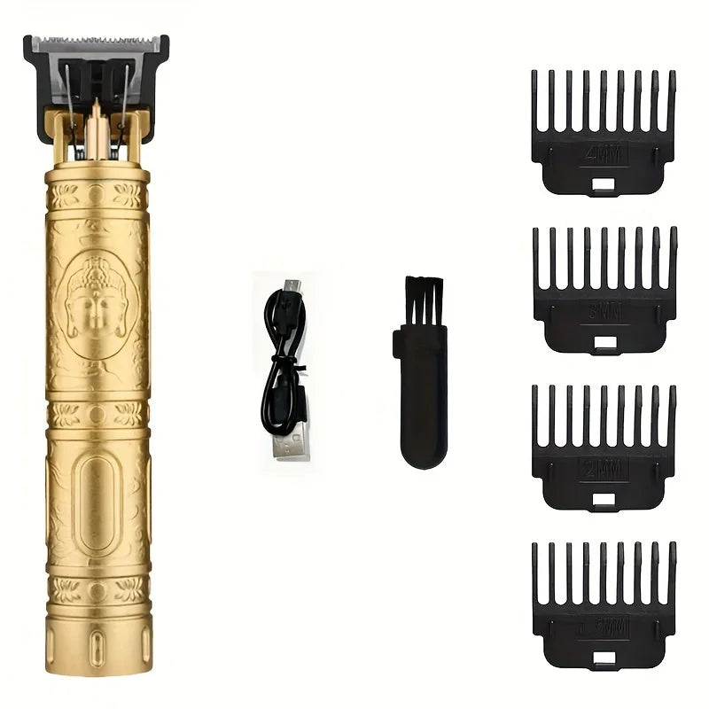 T9 LCD Electric Hairdresser Oil Shaving Head Trimmer