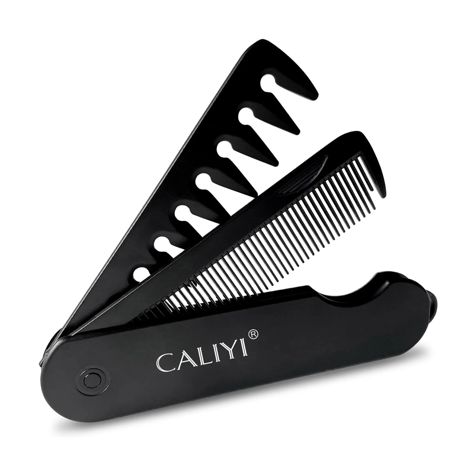 2 in 1 Folding Hair Comb for Men, Pocket Comb Mustache