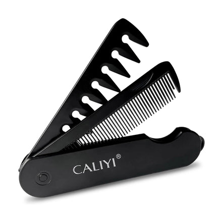 2 in 1 Folding Hair Comb for Men, Pocket Comb Mustache