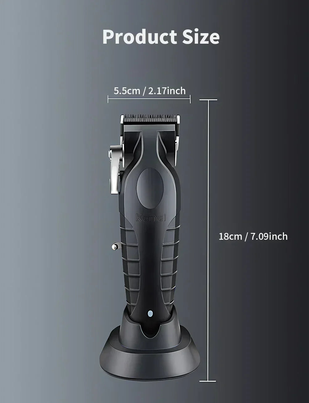 Kemei KM-2996 Professional Precision Fade Hair Clippers Cordless