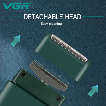 VGR 390 mini single blade cordless beard trimmer razor