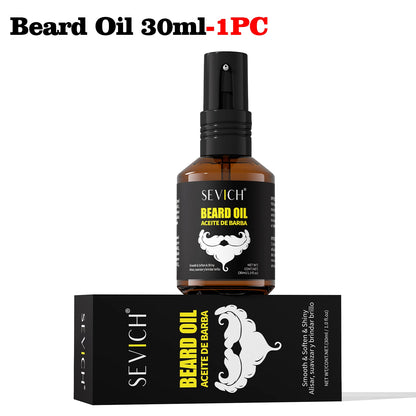 Men Beard Growth Kit Natural Beard Balm Wax and Oil