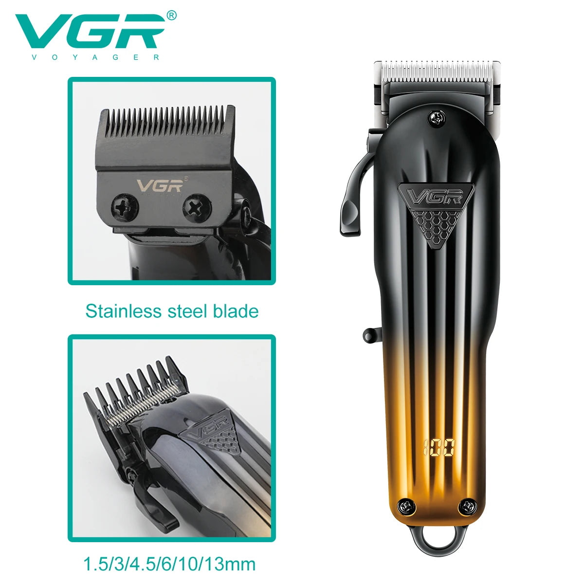 VGR Trimmer Professional Hair Cutting Machine Cordless Hair Clipper V-644