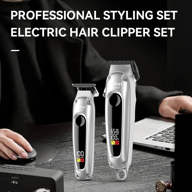 Kemei Professional Barber Hair Clippers and Trimmers Set