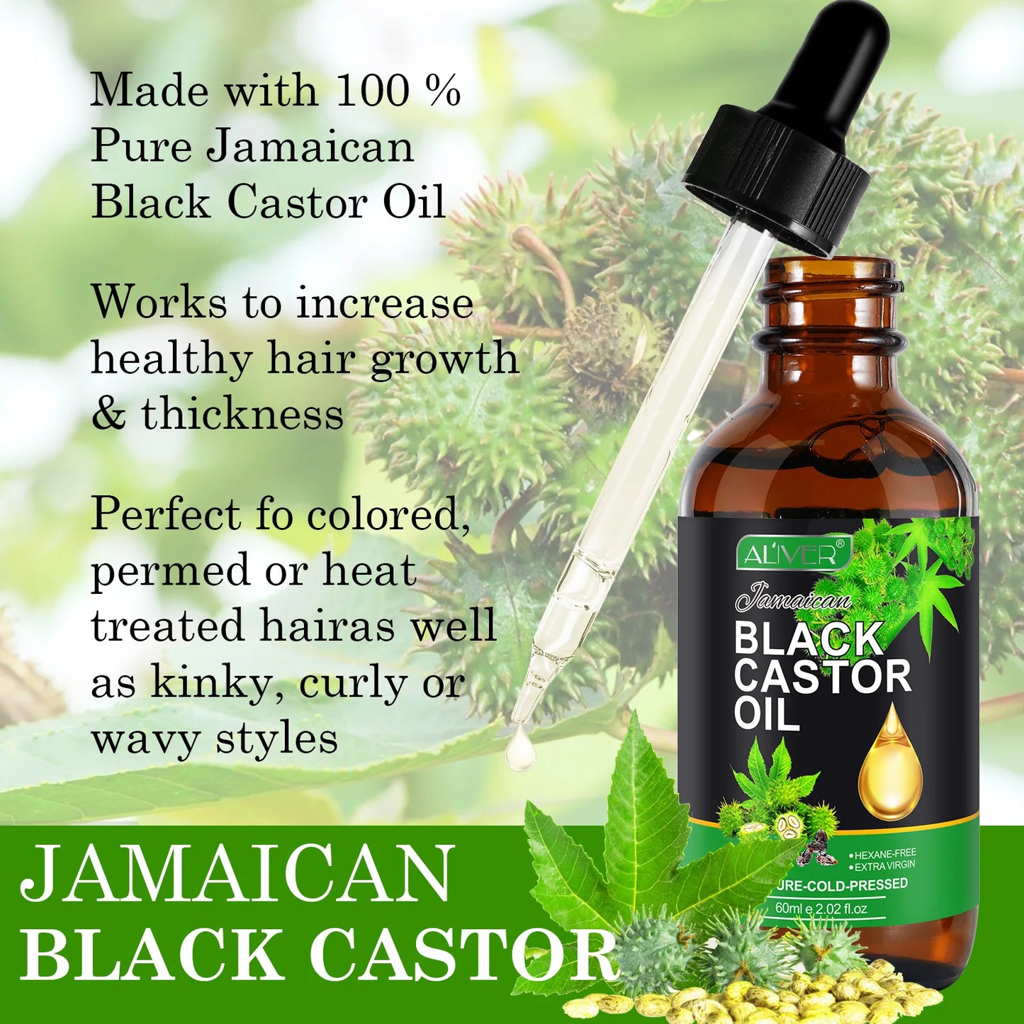 Aromatherapy massage Jamaican Black Castor Oil moisturizes