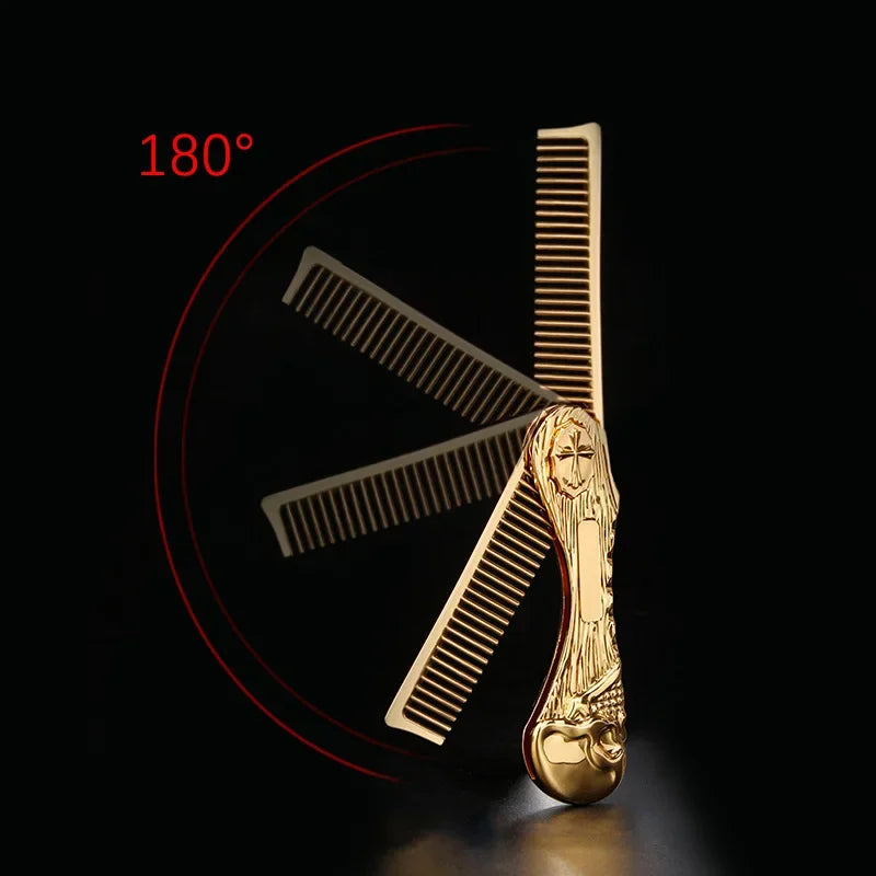 Professional Salon Beard Comb Zinc Alloy Mustache Comb